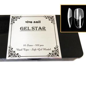 VIVO 500 pcs Almond MATTE Medium Full Cover Gel False Fake Press on Nails Tips